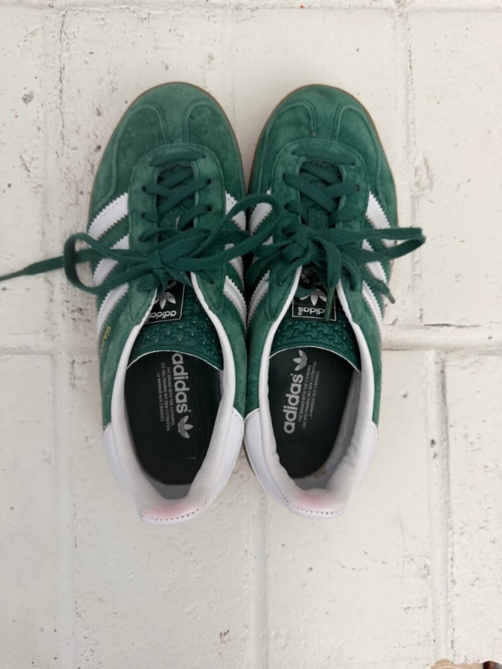 Adidas Gazelle Indoor Green Suede Gum Sole Sneakers Women's Size 4 - Picture 4 of 6